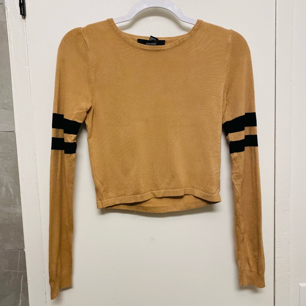 Tan Forever 21 Long Sleeve Shirt - Size Small